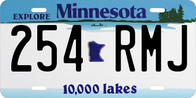 MN license plate 254RMJ