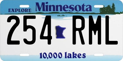 MN license plate 254RML