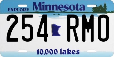 MN license plate 254RMO