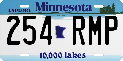 MN license plate 254RMP