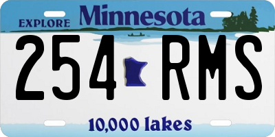 MN license plate 254RMS