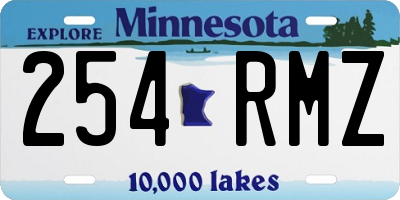 MN license plate 254RMZ