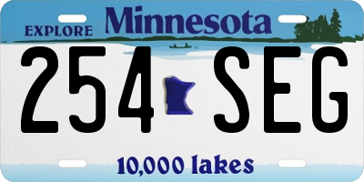 MN license plate 254SEG