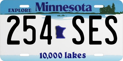 MN license plate 254SES