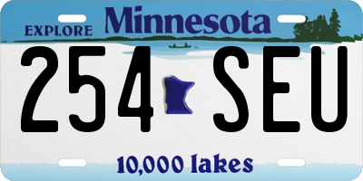 MN license plate 254SEU
