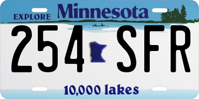 MN license plate 254SFR