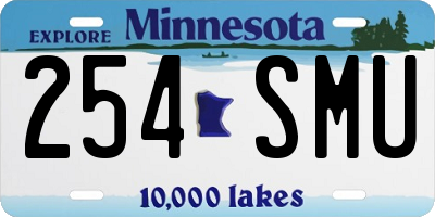 MN license plate 254SMU