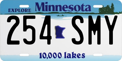 MN license plate 254SMY