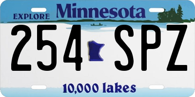 MN license plate 254SPZ