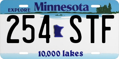 MN license plate 254STF