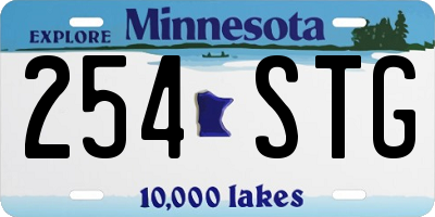 MN license plate 254STG