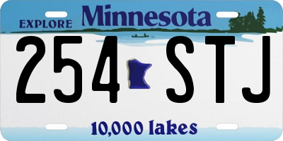 MN license plate 254STJ