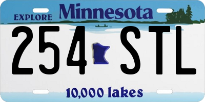 MN license plate 254STL
