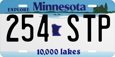MN license plate 254STP