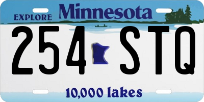 MN license plate 254STQ