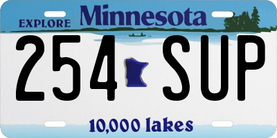 MN license plate 254SUP