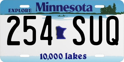 MN license plate 254SUQ