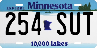 MN license plate 254SUT