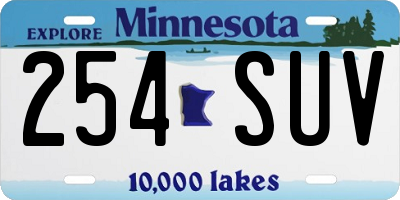 MN license plate 254SUV