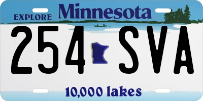 MN license plate 254SVA