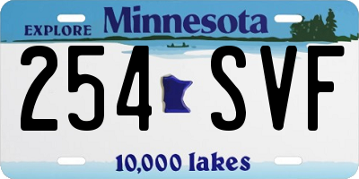 MN license plate 254SVF
