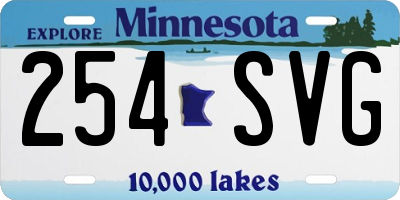 MN license plate 254SVG