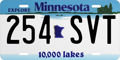 MN license plate 254SVT