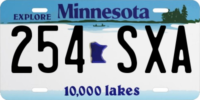 MN license plate 254SXA