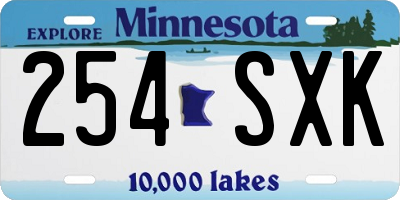 MN license plate 254SXK