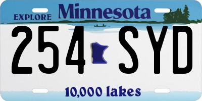 MN license plate 254SYD