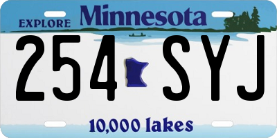 MN license plate 254SYJ