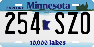 MN license plate 254SZO