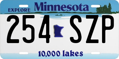 MN license plate 254SZP