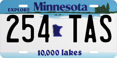 MN license plate 254TAS