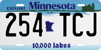 MN license plate 254TCJ