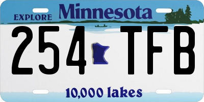 MN license plate 254TFB