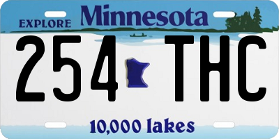 MN license plate 254THC