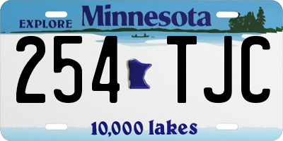MN license plate 254TJC