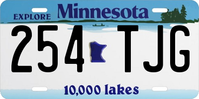 MN license plate 254TJG