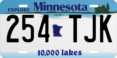 MN license plate 254TJK