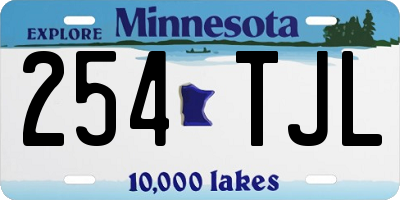 MN license plate 254TJL