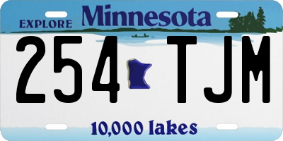 MN license plate 254TJM