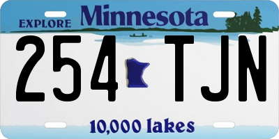 MN license plate 254TJN