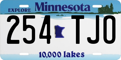 MN license plate 254TJO