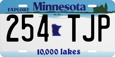 MN license plate 254TJP