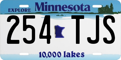 MN license plate 254TJS