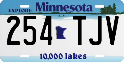 MN license plate 254TJV