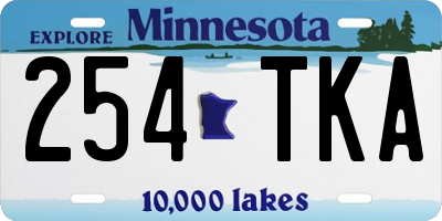 MN license plate 254TKA