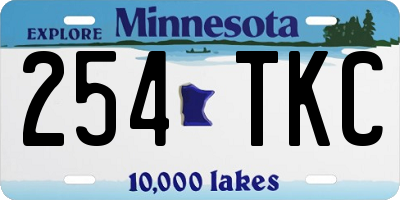 MN license plate 254TKC