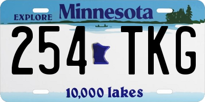 MN license plate 254TKG